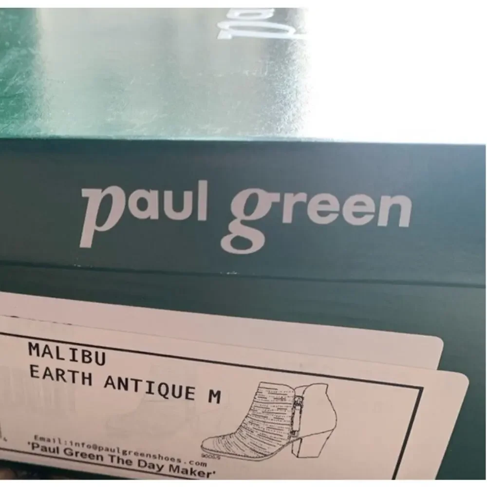 Paul Green Malibu Sliced Zip Brown Bootie 5.5 US 8